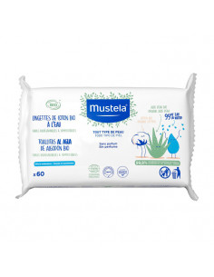 Mustela Lingettes D'eau En Coton Biologique 60U