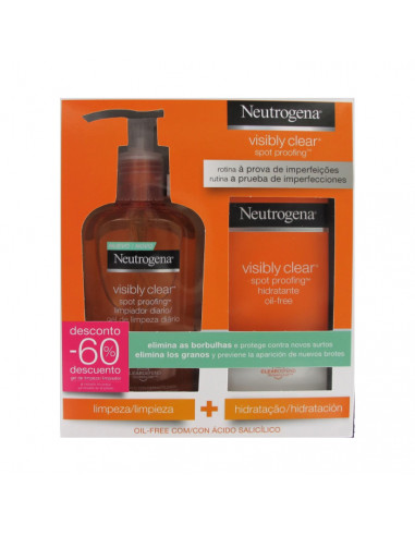 Neutrogena Visibly Clear Gel Nettoyant Quotidian 200ml Set 2 Produits Neutrogena Visibly Clear Gel Nettoyant Quotidian 200ml Set 2 Produits