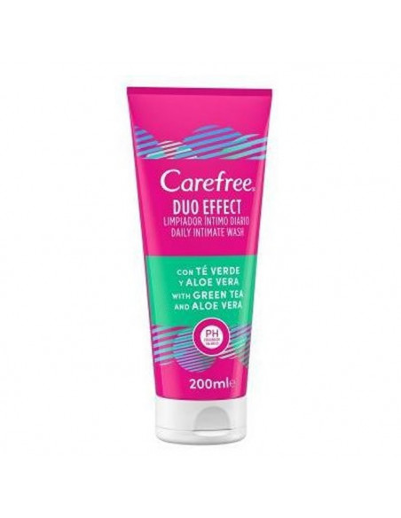 Carefree Duo Effect Intimate Cleanser Green Tea & Aloe Vera 200ml