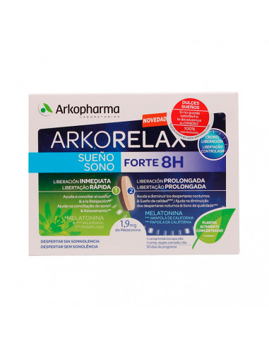 Arkopharma Arkorelax Sleep Forte 8H 30 Comprimés à Deux Couches Arkopharma Arkorelax Sleep Forte 8H 30 Comprimés à Deux Couches