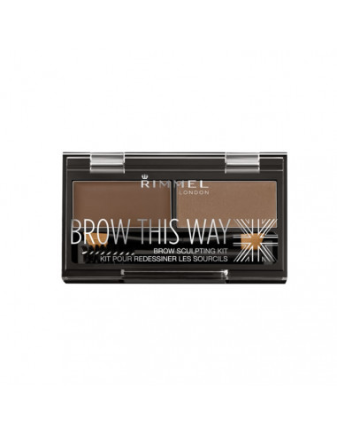 Rimmel Brow This Way Eyebrow Sculpting Kit 002 Mid Brown Rimmel Brow This Way Eyebrow Sculpting Kit 002 Mid Brown