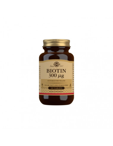Solgar Biotin 300 µg Tablets - Pack of 100 Solgar Biotin 300 µg Tablets - Pack of 100