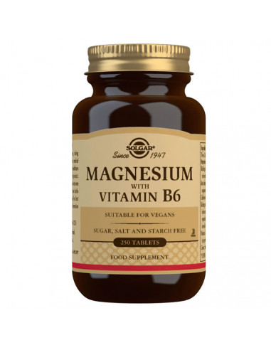 Solgar Magnésium + Vitamine B6 250 Comprimés Solgar Magnésium + Vitamine B6 250 Comprimés