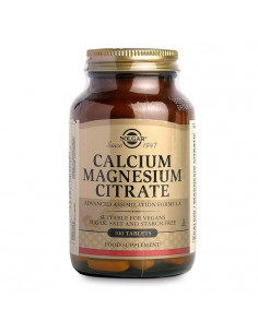 Solgar Citrate de Calcium et de Magnésium 100 Comprimés