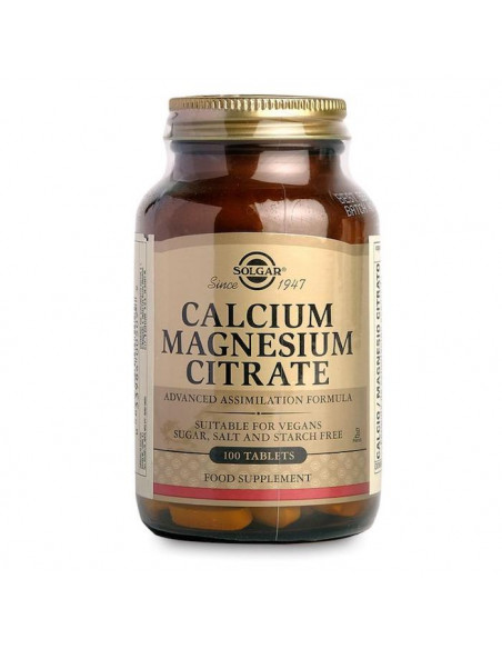 Solgar Citrate de Calcium et de Magnésium 100 Comprimés
