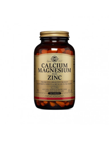 Solgar Calcium Magnesium Plus Zinc 250 Comprimés