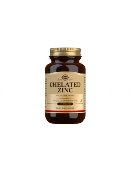 Solgar Chelated Zinc Tablets - Pack of 100