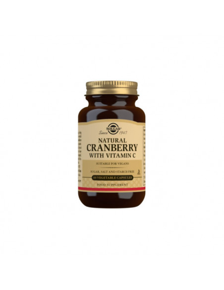 Solgar Natural Cranberry With Vitamin C Vegetable Capsules - Pack of 6