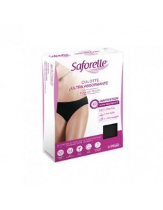 Saforelle Culotte Ultra Absorbante Noir Taille M