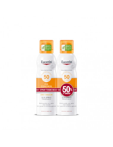 Eucerin Sun Spray Oil Control Dry Touch Fp50 2x200ml Eucerin Sun Spray Oil Control Dry Touch Fp50 2x200ml
