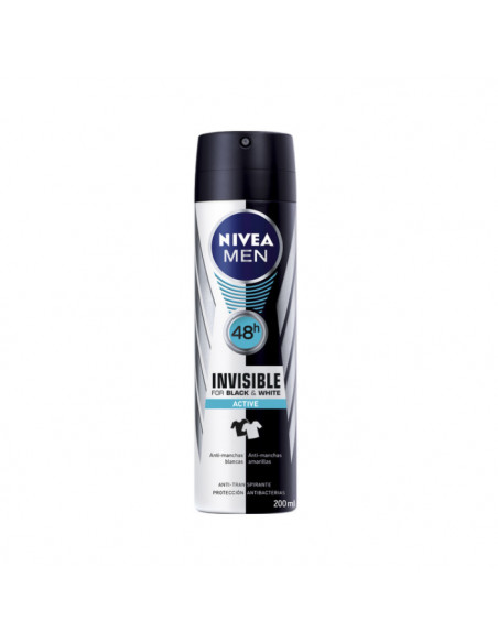 Nivea Men Invisible For Black And White Active Deodorant Spray 200ml