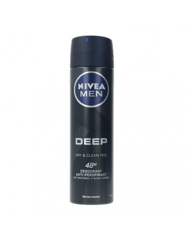 Nivea Men Deep Black Carbon Déodorant Vaporisateur 150ml Nivea Men Deep Black Carbon Déodorant Vaporisateur 150ml