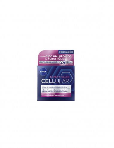 Nivea Cellular Filler Hialurónico y Fólico Crema Noche 50ml Nivea Cellular Filler Hialurónico y Fólico Crema Noche 50ml