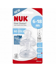 Nuk First Choice Tétines Physiologiques Taille 2, 2 Unités