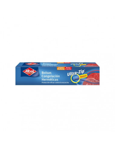 Albal Ultra-Zip Freezing Bag 2 Sizes 20 Units Albal Ultra-Zip Freezing Bag 2 Sizes 20 Units