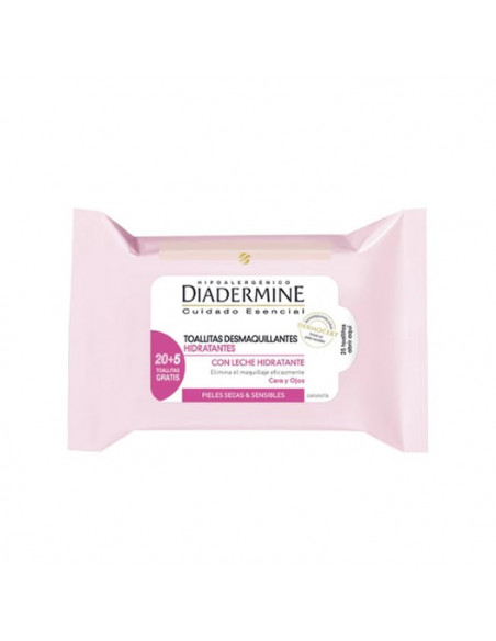 Diadermine Lingettes Démaquillantes Hydratantes 25 Unités