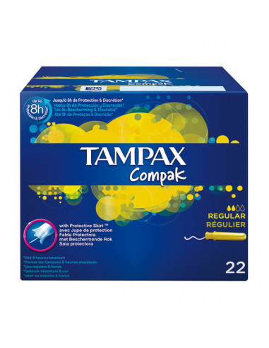 Tampax Compak Regular 22 Unités Tampax Compak Regular 22 Unités