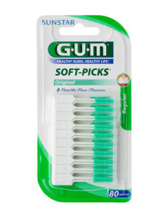Sunstar Gum Soft-Picks Original Avec Fluorure Ordinaire 80 Unités