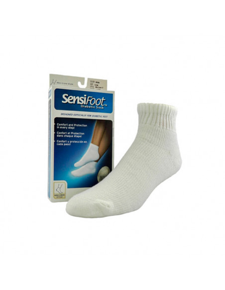 Jobst Sensifoot Chaussettes Courtes pour le Diabète Blanc T/L