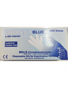 Protect Blue Guantes de Nitrilo 200 unidades talla S