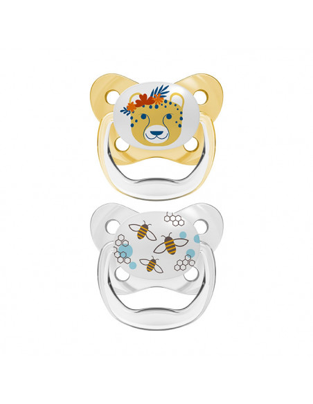 Dr. Brown's Chupete Prevent Papillon Jaune Taille 2 6-18M