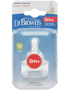 Dr.brown´s Dr Brown's Tétine Standard De Niveau 1, 2 Pièces