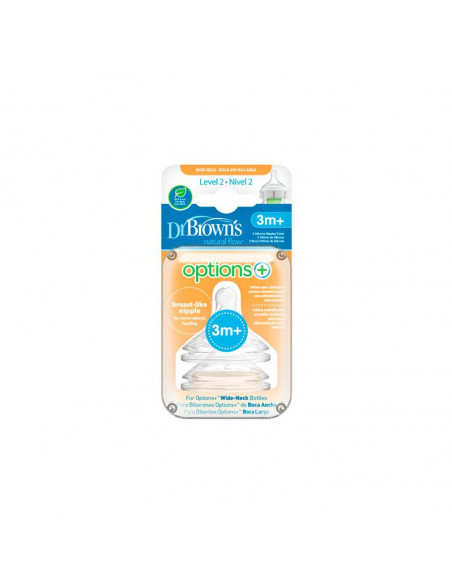 Dr.brown´s Dr Brown's Tetine Options Niveau 2 Col Large 2 Uts