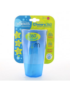 Gobelet 360 Sans Bec Verseur Bleu Sans Poignée 300ml