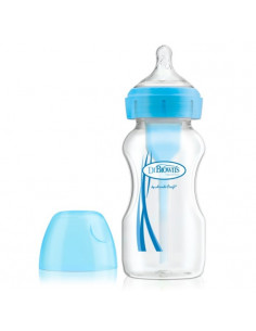 Dr. Brown's Biberon à Large Ouverture En PP Bleu 240ml 1U