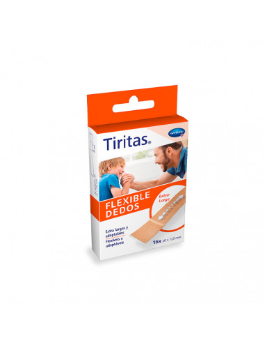 Pansements Extra-longs pour Doigts Hartmann 16 Unités Pansements Extra-longs pour Doigts Hartmann 16 Unités
