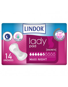 Lindor Lady Pad Maxi Night 6 Drops