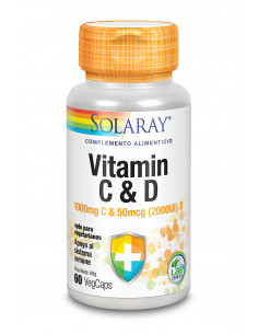 Solaray Vitamina C y D 60 Vcaps