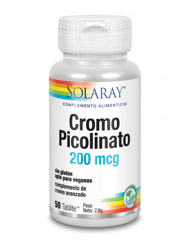 Solaray Chromium Picolinate 50 Tabletas Solaray Chromium Picolinate 50 Tabletas