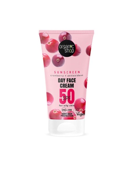 Organic Shop Cranberry Crema Facial De Dia Spf50 50ml