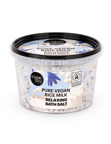 Organic Shop Pure Vegan Rice Milk Sales De Baño Relajantes 250ml