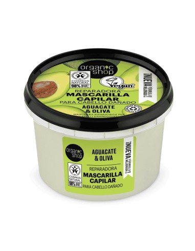 Organic Shop Aguacate Mascarilla Capilar Cabello Dañado 250ml Organic Shop Aguacate Mascarilla Capilar Cabello Dañado 250ml