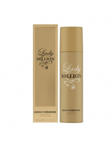 Paco Rabanne Lady Million Déodorant Vaporisateur 150ml Paco Rabanne Lady Million Déodorant Vaporisateur 150ml