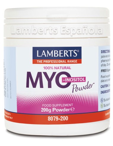 Lamberts Myoinositol Polvo 100 Natural 200g Lamberts Myoinositol Polvo 100 Natural 200g