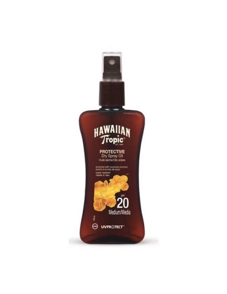 Hawaiian Tropic Protective Dry Spray Oil Spf20 Medium 200ml