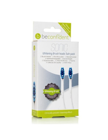 Beconfident Sonic Whitening Brush Heads White 2 Units