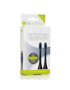 Beconfident Sonic Regular Brush Heads Black 2 Units