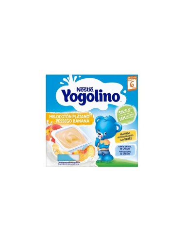 Nestle Nestlé Yogolino Melocotón y Plátano 6m 4x 100g Nestle Nestlé Yogolino Melocotón y Plátano 6m 4x 100g