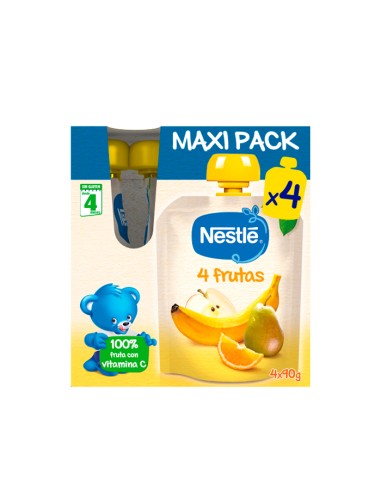 Nestle Sachet de 4 Fruits 4x90g Maxi Pack