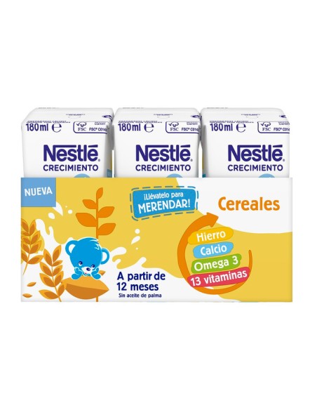 Nestlé Lait de Croissance 1+ Céréales 3x180ml