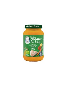 Gerber Organic Carotte Tomate Dinde 1U 190g