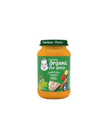 Gerber Organic Carotte Tomate Dinde 1U 190g