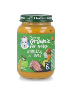 Gerber Organic Légumes Veau 1U 190g
