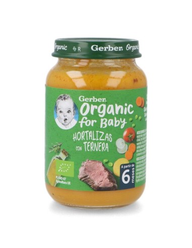 Gerber Organic Légumes Veau 1U 190g