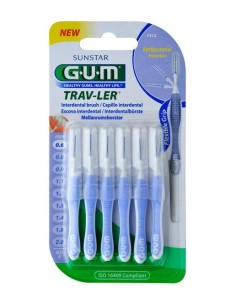 Sunstar Gum Pinceau Interdentaire 0,6mm Trav-Ler 6 Uds