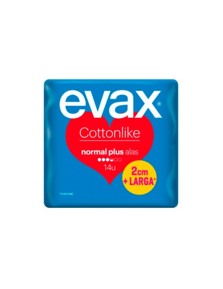 Evax Cottonlike Normal Pads Wings Plus 14U